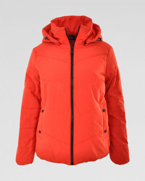 Rote Steppjacke – sportiv, modern, funktional