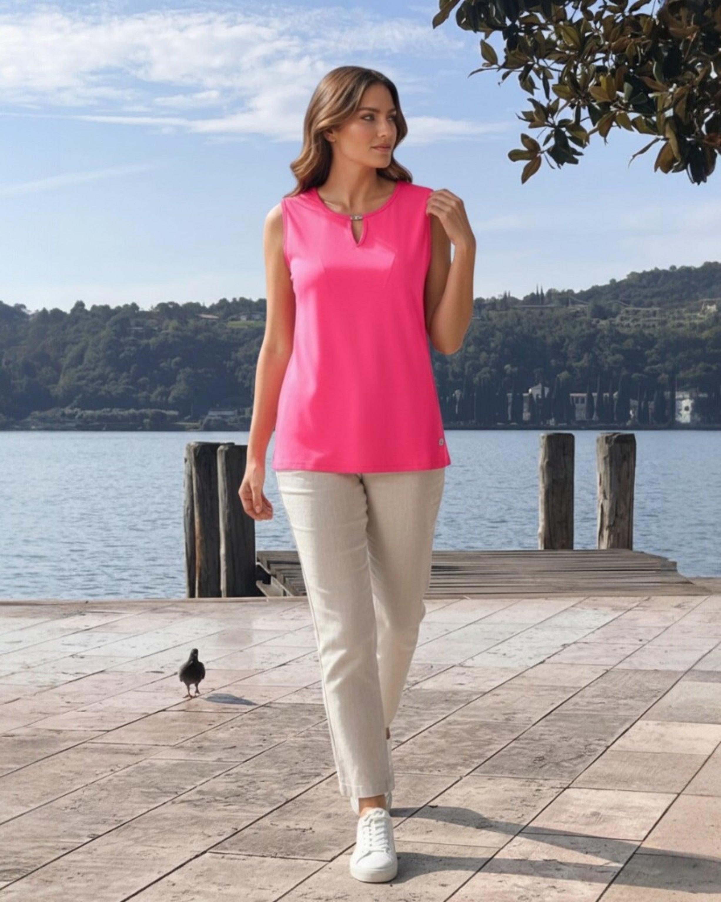 Top – Ärmelloses Sommer Shirt mit elegantem Ausschnitt, leicht & vielseitig kombinierbar