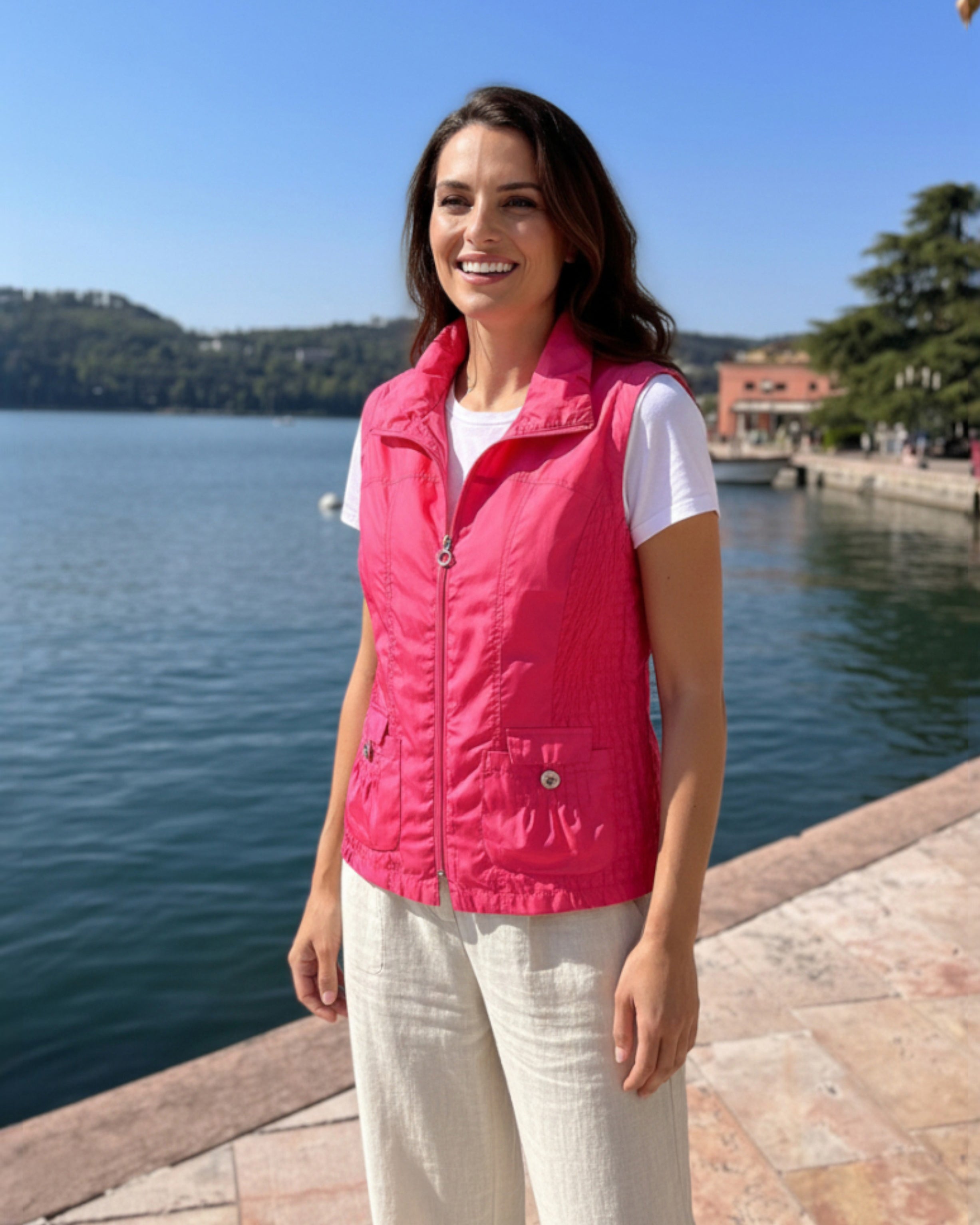 Damen Sommerweste mit Handytasche