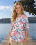 Shirt mit Blumendruck – Elegant & Feminin