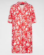 💚🤍🩷 Florales Viskosekleid „Riviera“ – mit Seitennahttaschen Leichtes Halbarmkleid