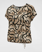 Moderne Tunika aus Viskose – Luftiges Shirt mit Tunnelzug & T-Sleeves