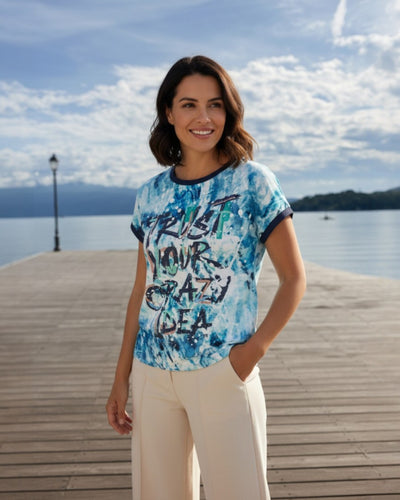 Shirt mit Rundhals und Print