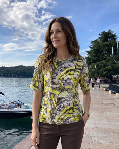 Shirt Rundhals mit verlängertem Halbarm