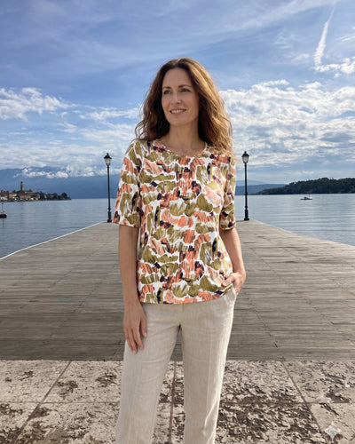 Shirt Rundhals mit verlängertem Halbarm
