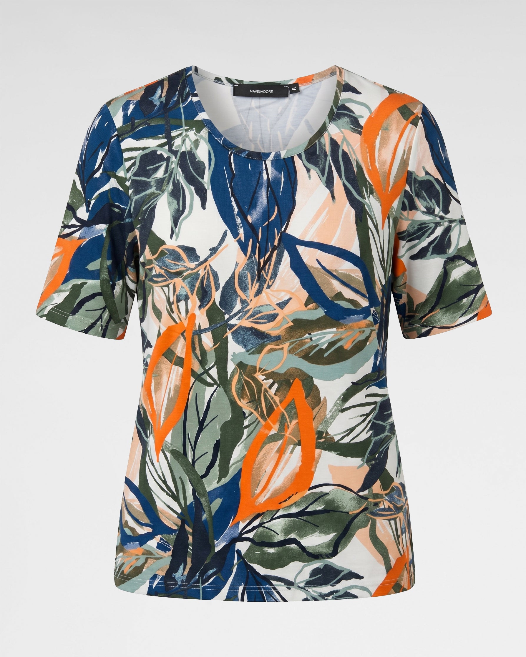 Shirt mit tropischem Blätterprint – modern & bequem