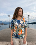 Shirt mit tropischem Blätterprint – modern & bequem