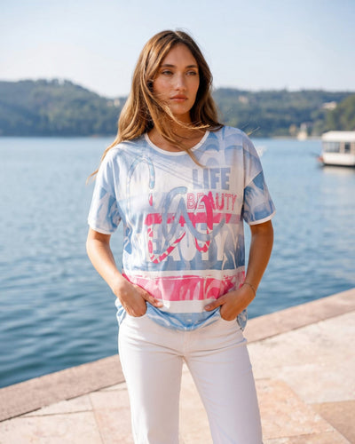 Halbarmshirt mit Wording Print