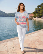 Modisches T-Shirt mit Print „Life & Beauty“ – Lässiger Streetwear-Look