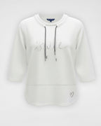 Sweatshirt 3/4 Arm „Smile“ mit Glitzer-Detail – feminin & stylisch