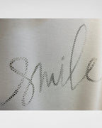 Sweatshirt 3/4 Arm „Smile“ mit Glitzer-Detail – feminin & stylisch