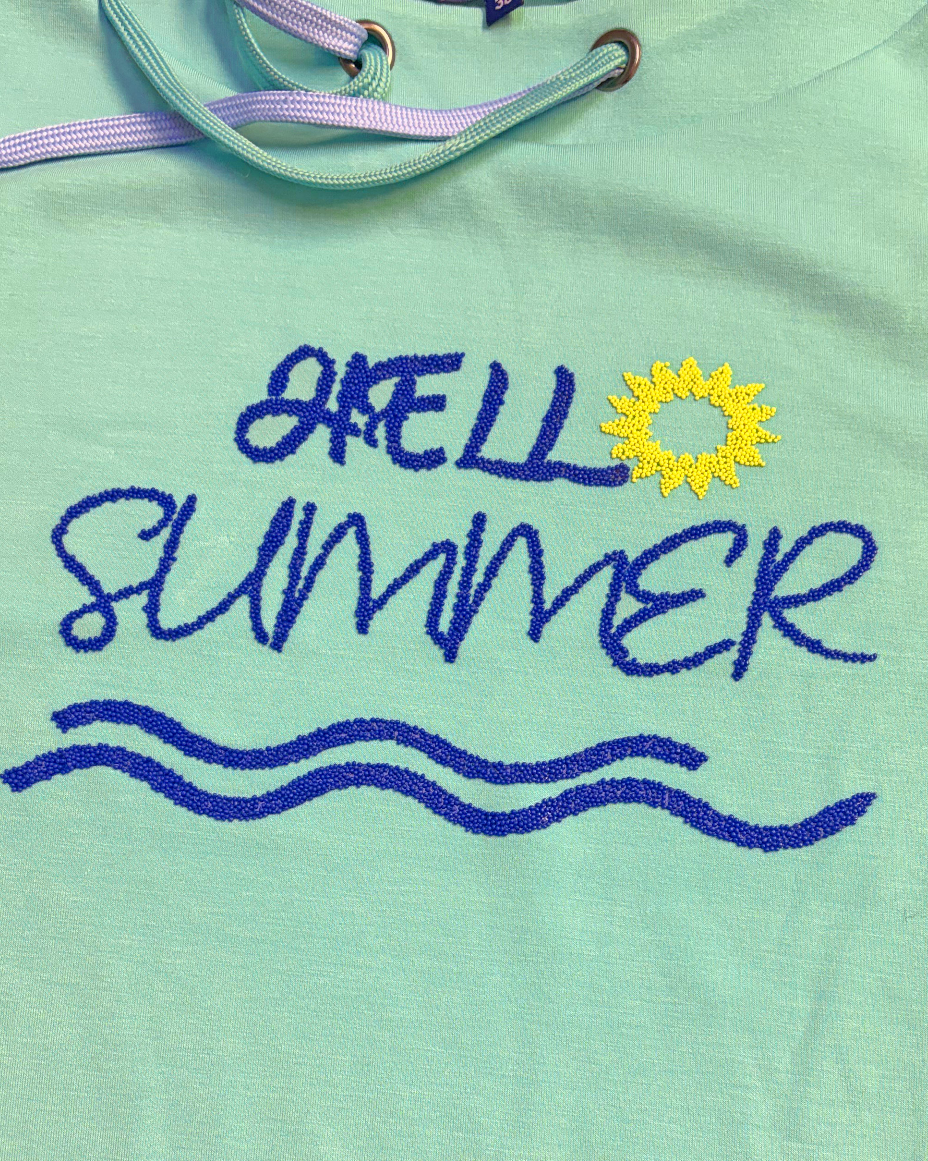 Hochwertiges Damen Sweatshirt mit Kaviarprint – Super softes Langarm-Sweat mit Kontrastbändeln