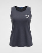 Tanktop mit Herz-Detail in hochwertigem Kaviarprint  – leichtes, bequemes Sommer Top