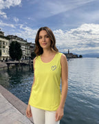 Tanktop mit Herz-Detail in hochwertigem Kaviarprint  – leichtes, bequemes Sommer Top