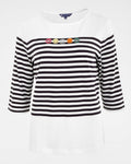 Shirt 3/4 Arm gestreift – Zeitloser Klassiker mit Rundhalsausschnitt