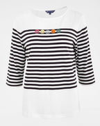 Shirt 3/4 Arm gestreift – Zeitloser Klassiker mit Rundhalsausschnitt