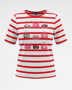 T-Shirt mit Streifen & Print – modisch, bequem, vielseitig
