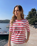T-Shirt mit Streifen & Print – modisch, bequem, vielseitig