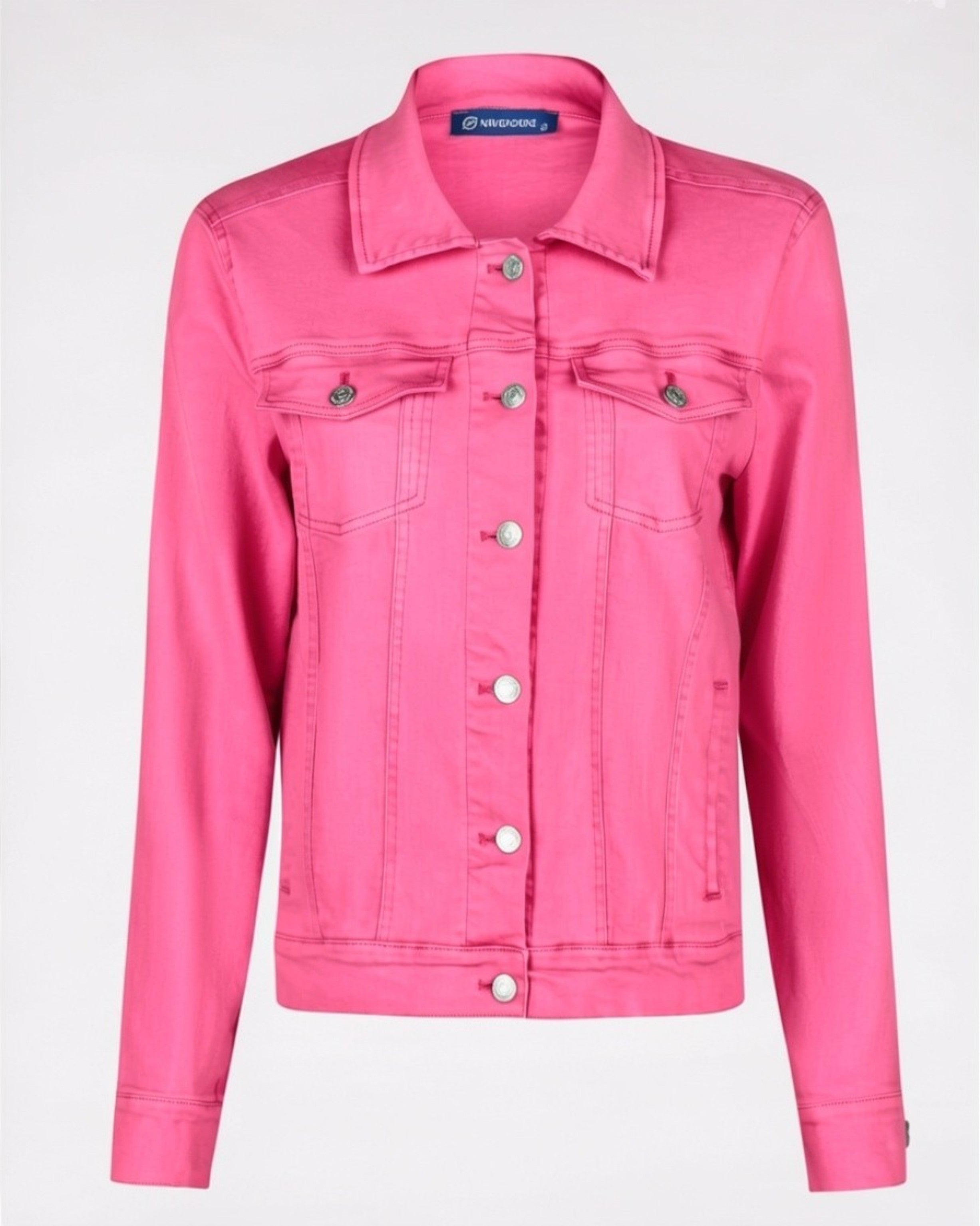 Jeansjacke – Garment Dyed mit praktischen Taschen