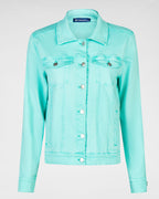 Jeansjacke – Garment Dyed mit praktischen Taschen