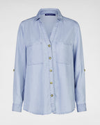 💙Bluse zum Krempeln – Lässiger Denim-Look💙