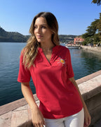 Tunika 1/2 Arm – Hochelastische Blusenware mit bunter Sonnenstickerei