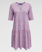 Leichtes Sommerkleid mit 1/2 Arm & grafischem Druck