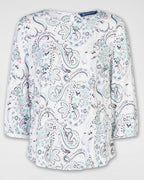 Tunika 3/4 Arm in wertiger Viskose STRETCH Ware – Elegant & Vielseitig in weiß