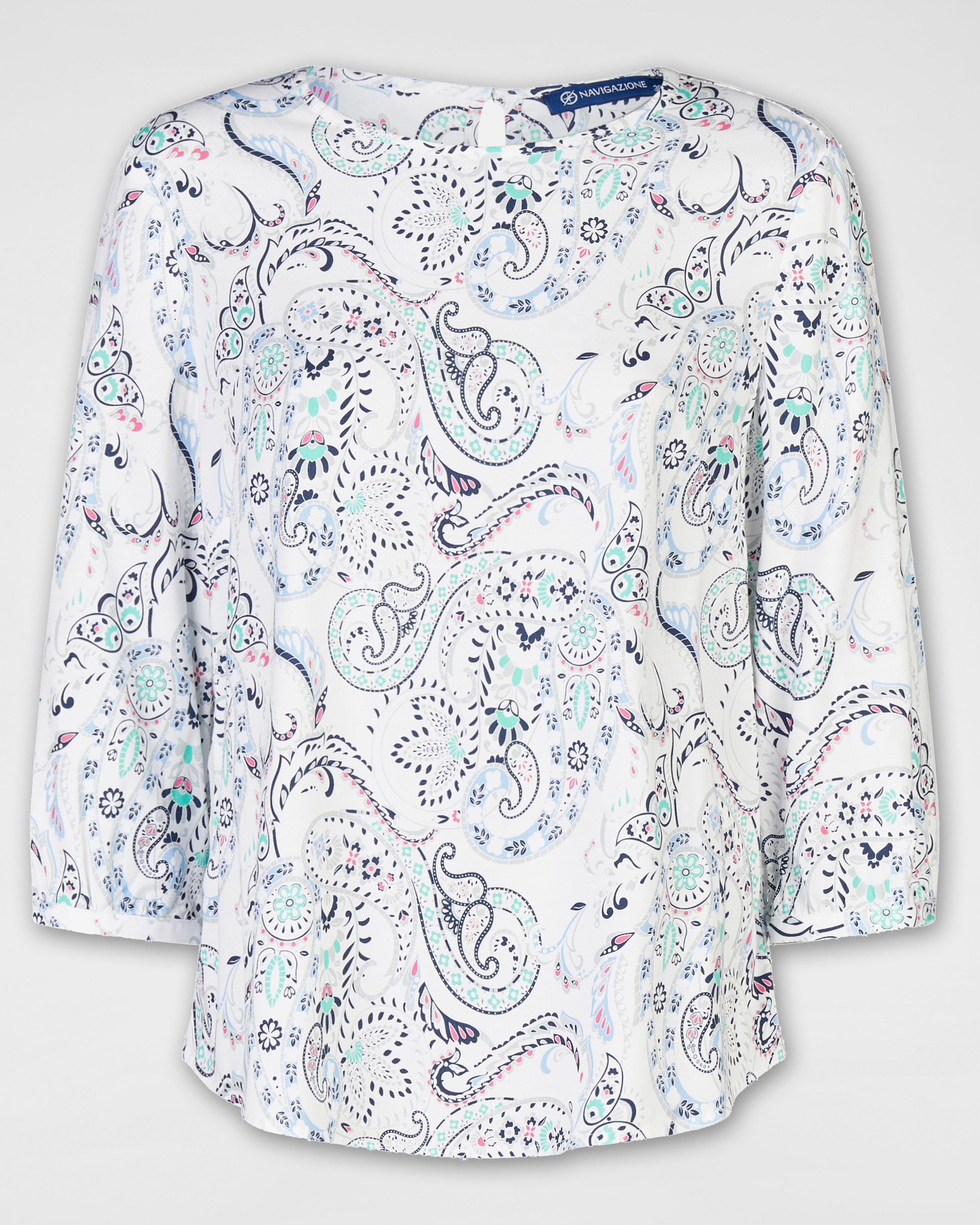 Tunika 3/4 Arm in wertiger Viskose STRETCH Ware – Elegant & Vielseitig in weiß