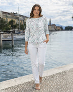 Tunika 3/4 Arm in wertiger Viskose STRETCH Ware – Elegant & Vielseitig in weiß