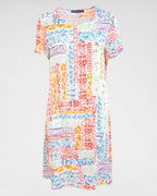 Elegantes Damenkleid mit 1/2-Arm und Seitennahttaschen – Leichte Viskose