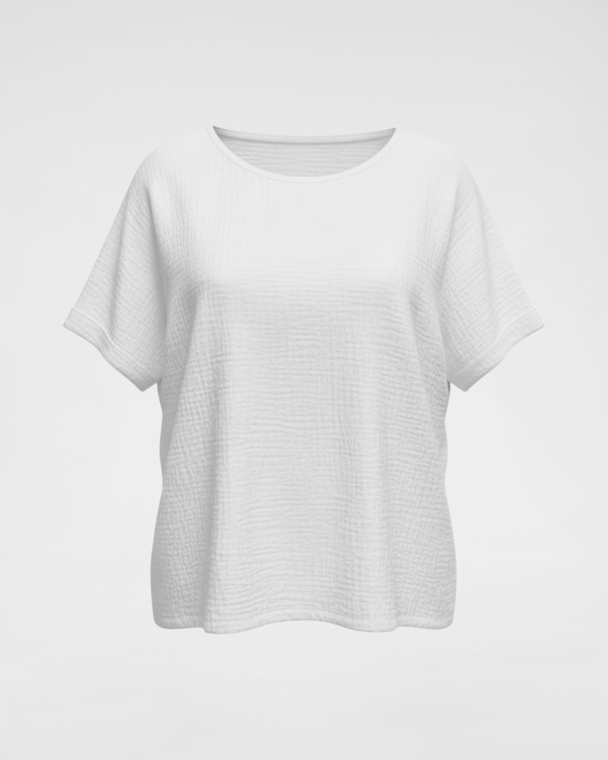 Tunika 1/2 Arm weiß – Leichte Musselinware für jeden Tag