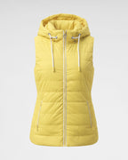 Moderne Weste mit sportiven, weißen Details und versteckter Handytasche