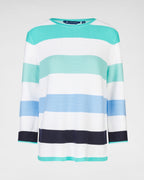 Leichter 3/4-Arm Übergangspullover in frischer Mintfarbstellung