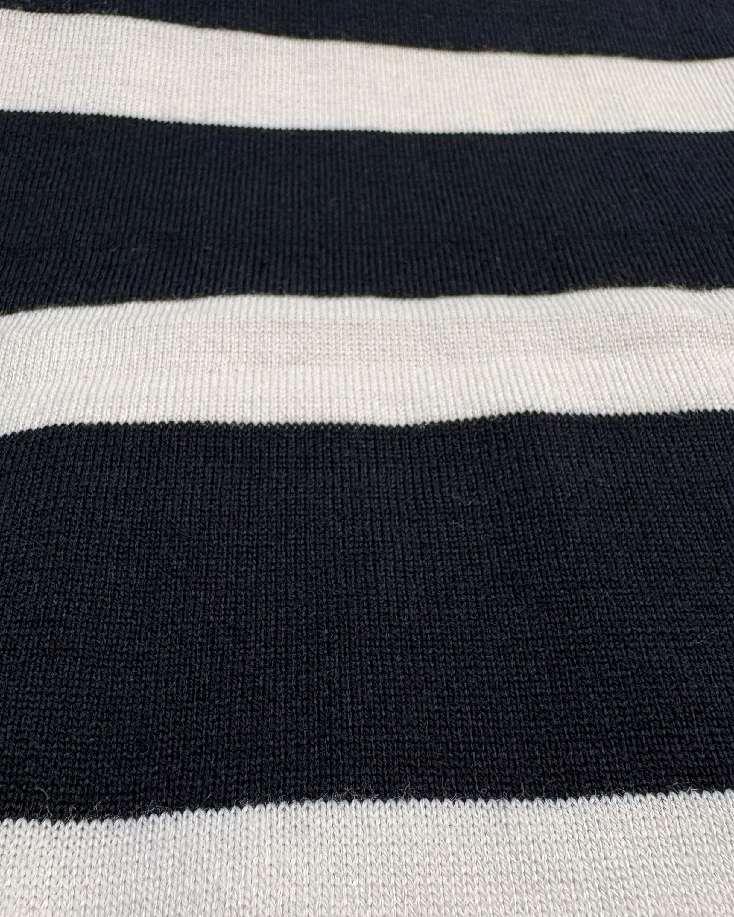 Maritimer Streifenpullover „Atlantic“ – Leichter Übergangspulli mit 3/4 Arm in Navy/Weiß