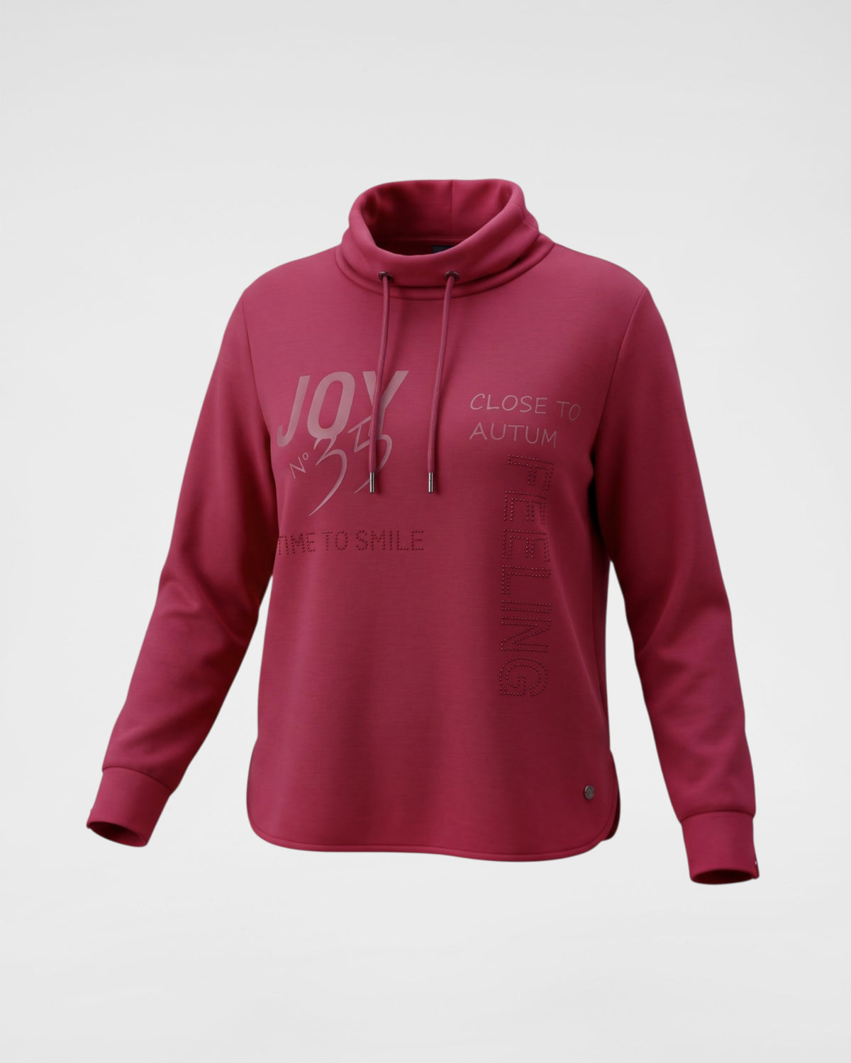 Sweatshirt mit Stehkragen und Print
