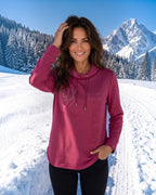 Sweatshirt mit Stehkragen und Print