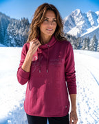 Sweatshirt mit Stehkragen und Print