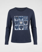 Langarmshirt mit Herz-Print
