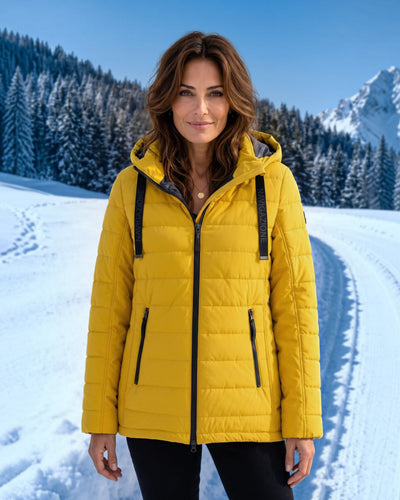 Steppjacke mit abnehmbarer Kapuze