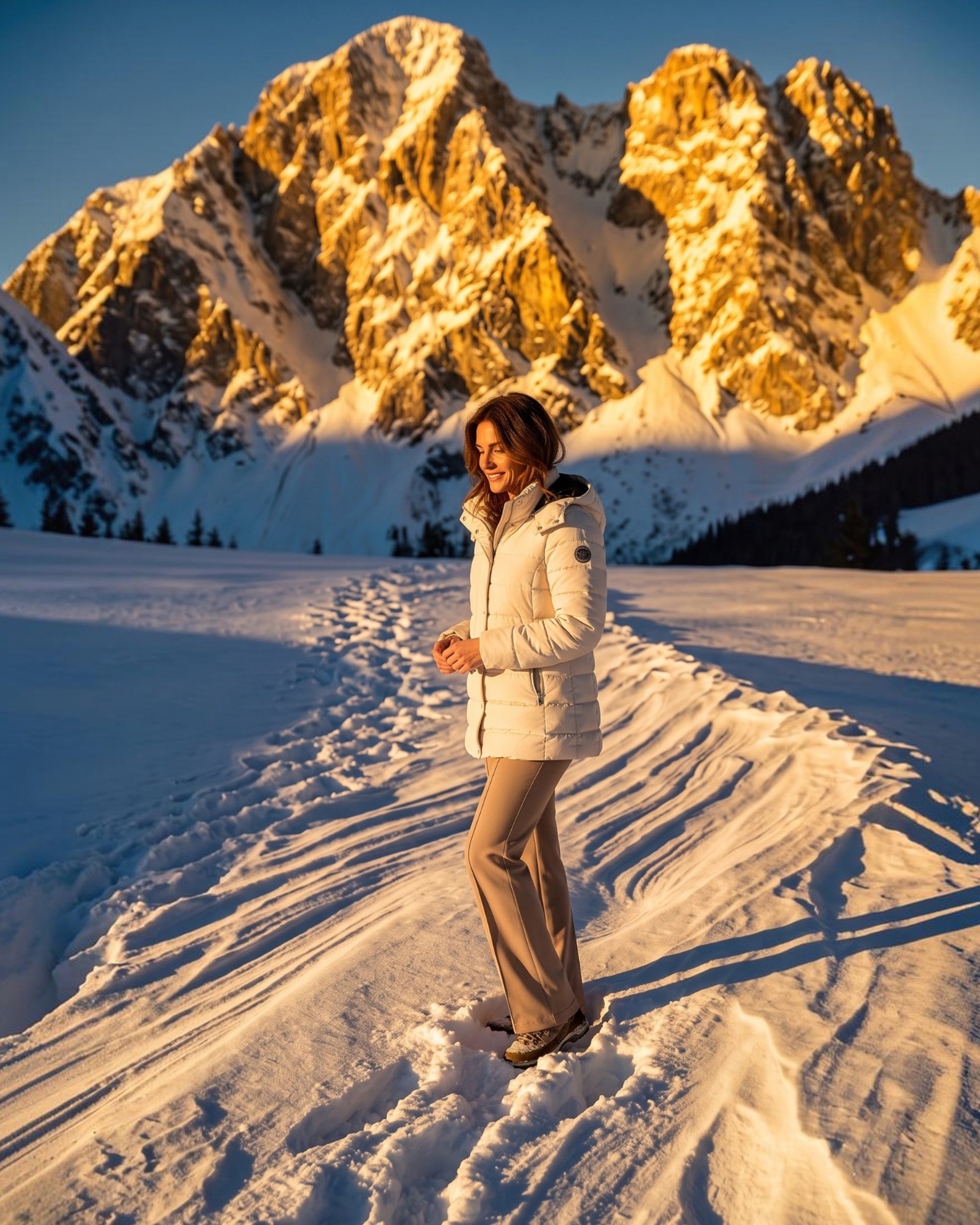 Steppjacke in Crema – Stilvoll, Warm & Wetterfest