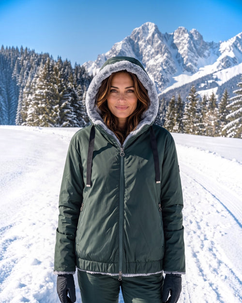 Wendejacke mit Kuschelfell & Kapuze
