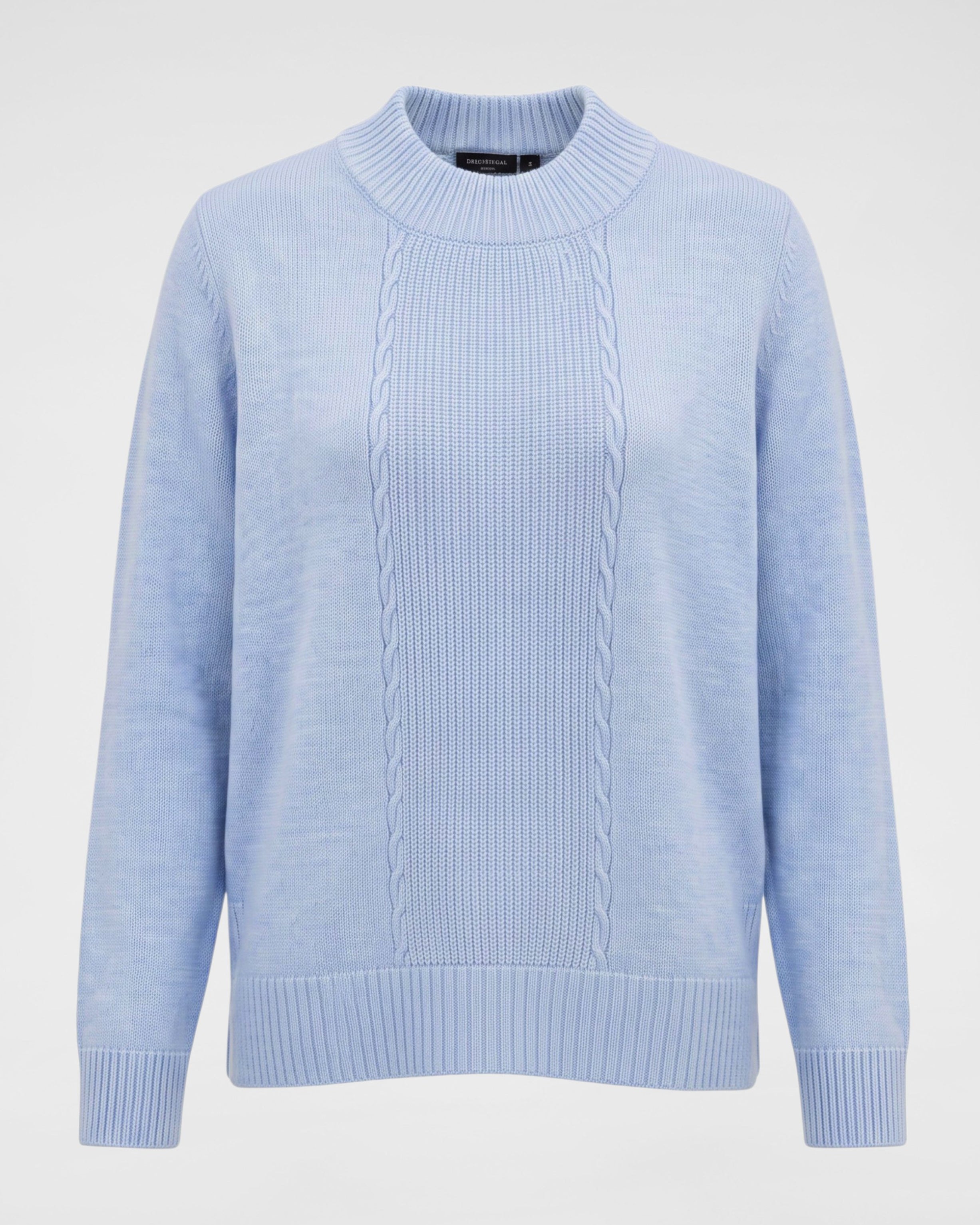 Klassischer Strickpullover mit Zopfmuster