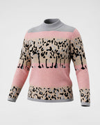 Pullover mit modernem Animal-Print