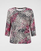 Shirt mit Abstraktem Print 3/4 Arm