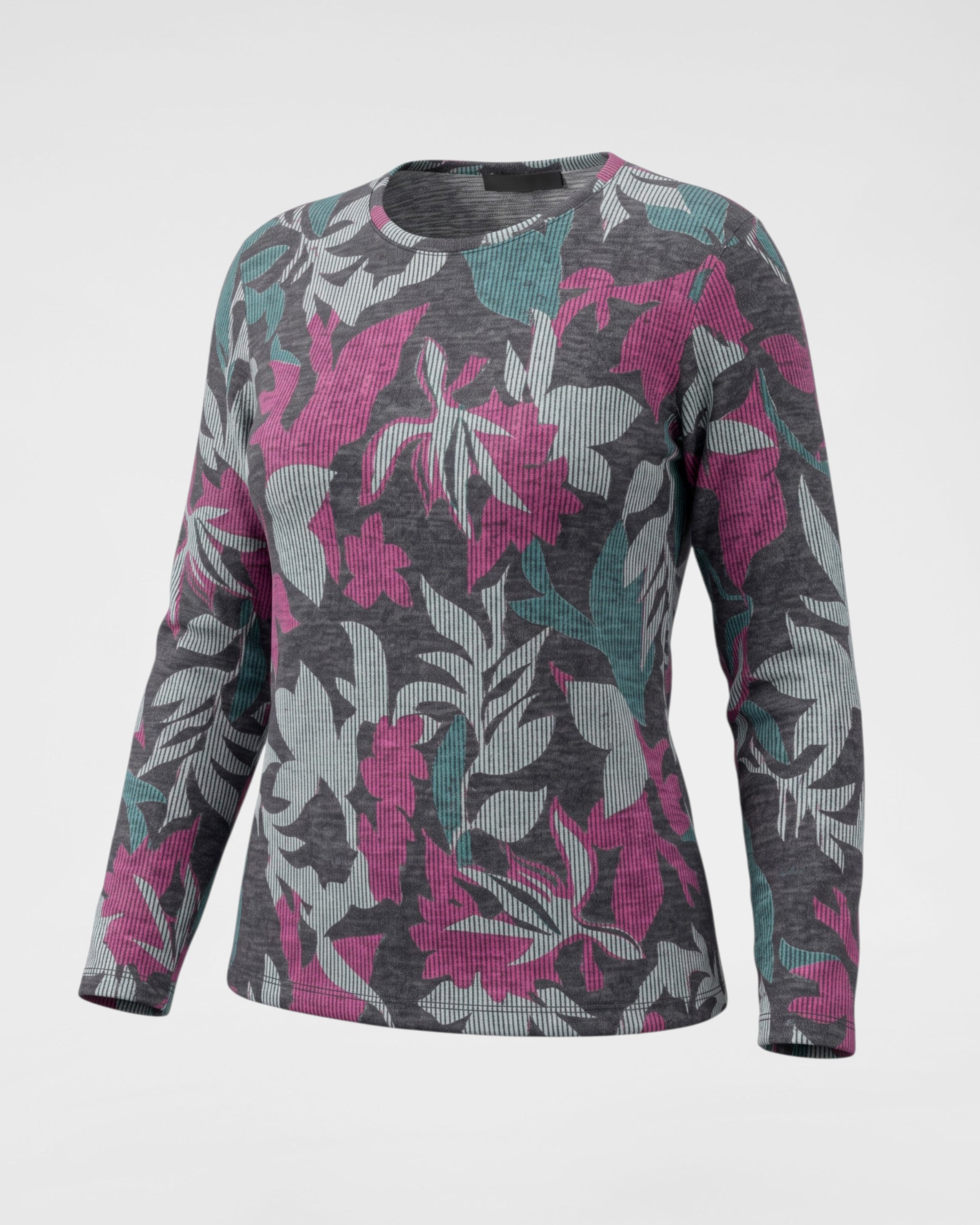 Langarmshirt mit Tropen-Print