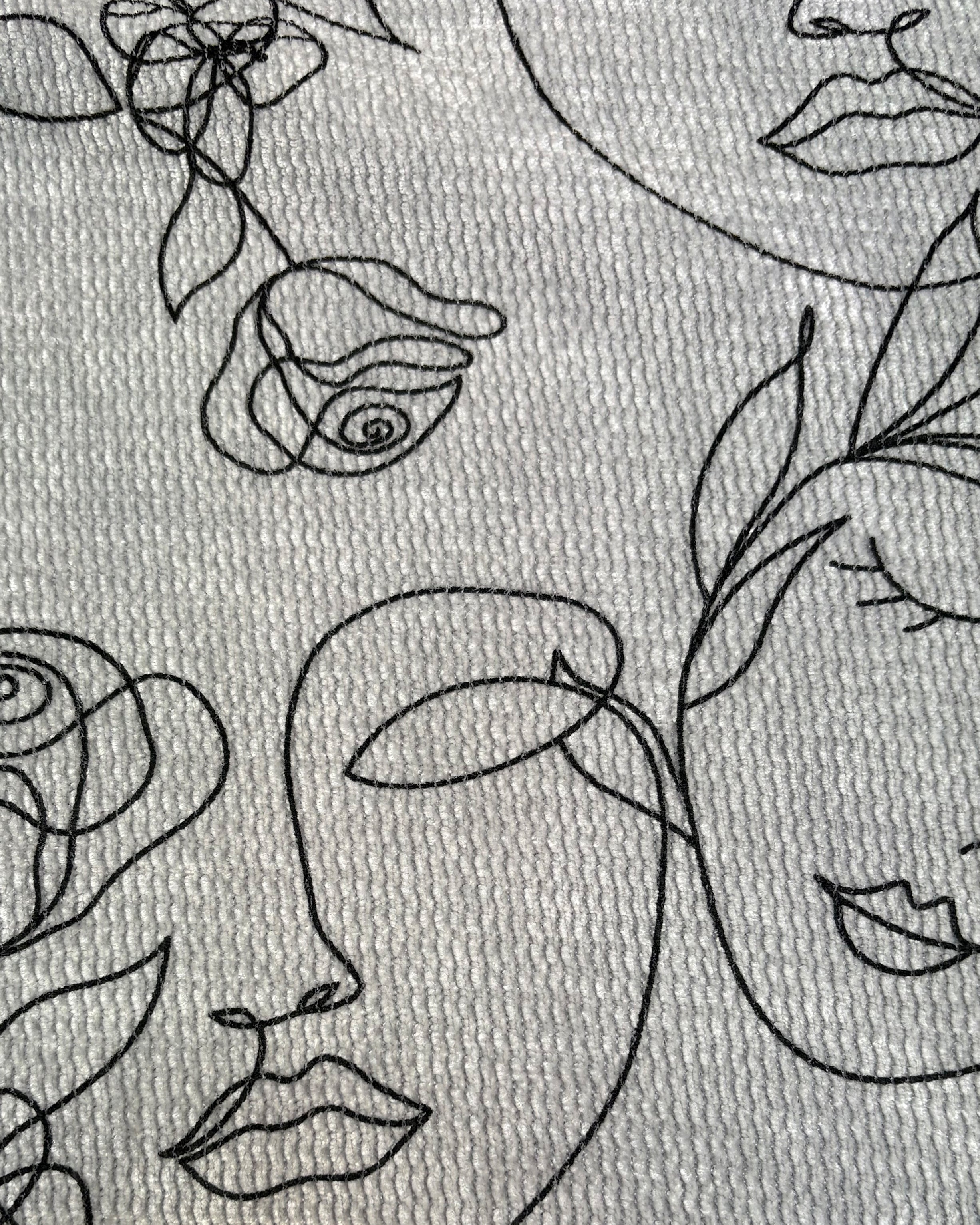 Line-Art Cord Hoodie
