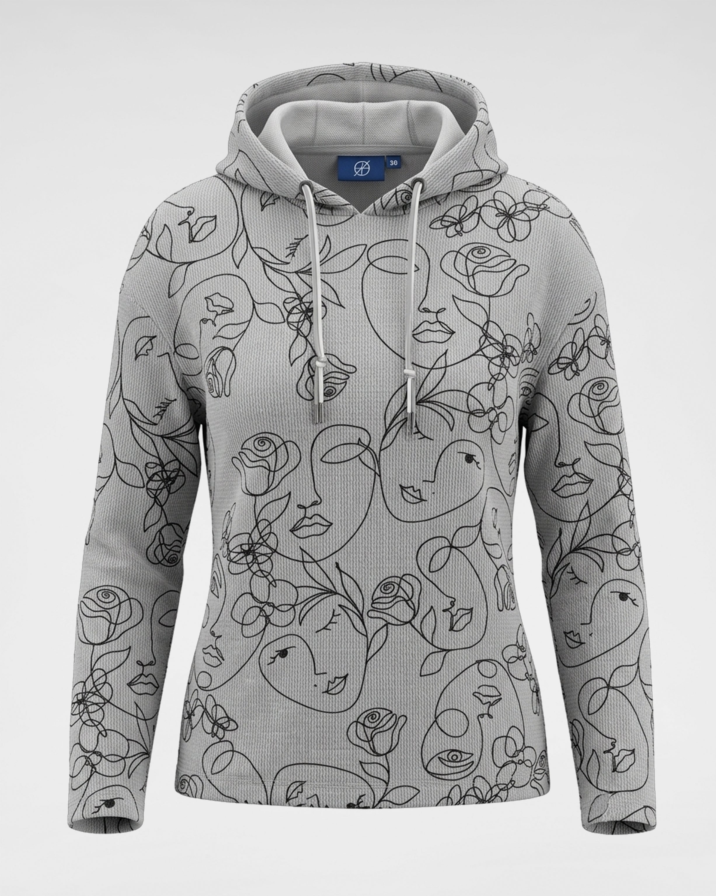 Line-Art Cord Hoodie