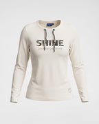 Langarmshirt „SHINE“ mit Leopard-Print & Glitzer