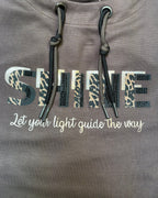 Langarmshirt „SHINE“ mit Leopard-Print & Glitzer